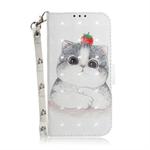 Cute Cat Pattern 3D Coloured Drawing Horizontal Flip Leather Case for Xiaomi Redmi 7, with Holder & Card Slots & Wallet