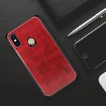 MOFI PC+TPU+PU Leather Case for Xiaomi Redmi Note 6(Red)