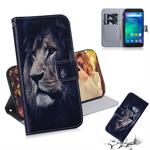 Lion Pattern Coloured Drawing Horizontal Flip Leather Case for Xiaomi Redmi Go, with Holder & Card Slots & Wallet