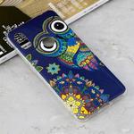 Luminous Blue Owl Pattern Shockproof TPU Protective Case for Xiaomi Redmi Note 6