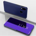 Electroplating Mirror Horizontal Flip Leather Case for Xiaomi Mi 9/Mi9 Explorer , with Holder(Purple Blue)