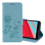 Rose Embossed Horizontal Flip Environmental PU Leather Case for Xiaomi Redmi S2, with Holder & Card Slots & Wallet (Green)
