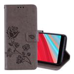 Rose Embossed Horizontal Flip Environmental PU Leather Case for Xiaomi Redmi S2, with Holder & Card Slots & Wallet (Grey)