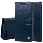 Business Style Oil Wax Texture Horizontal Flip Leather Case for Xiaomi Mi 6, with Holder & Card Slots & Wallet(Blue)