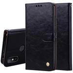 Business Style Oil Wax Texture Horizontal Flip Leather Case for Xiaomi Mi 6X / A2, with Holder & Card Slots & Wallet(Black)