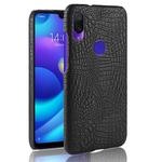 Shockproof Crocodile Texture PC + PU Case for Xiaomi Redmi 7 (Black)