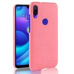 Shockproof Crocodile Texture PC + PU Case for Xiaomi Redmi 7 (Pink)