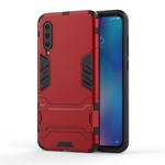 Shockproof PC + TPU Case for Xiaomi Mi 9, with Holder(Red)