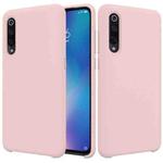Solid Color Liquid Silicone Dropproof Protective Case for Xiaomi Mi 9(Pink)