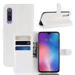 Litchi Texture Horizontal Flip Leather Case for Xiaomi Mi9 SE, with Wallet & Holder & Card Slots(White)