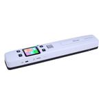 iScan02 Double Roller Mobile Document Portable Handheld Scanner with LED Display,  Support 1050DPI  / 600DPI  / 300DPI  / PDF / JPG / TF(White)