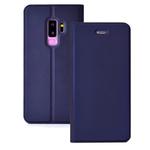 Ultra-thin Pressed Magnetic Card TPU+PU Leather Case for Galaxy S9+, with Card Slot & Holder