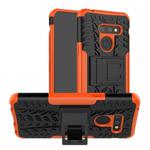 Tire Texture TPU+PC Shockproof Phone Case for LG G8 ThinQ, with Holder (Orange)
