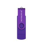 MicroDrive 4GB USB 2.0 Phone and Computer Dual-use Rotary OTG Metal U Disk (Purple)