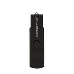 MicroDrive 8GB USB 2.0 Phone and Computer Dual-use Rotary OTG Metal U Disk (Black)