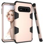 Contrast Color Silicone + PC Shockproof Case for Galaxy S10 (Gold)