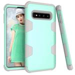 Contrast Color Silicone + PC Shockproof Case for Galaxy S10 (Mint Green)