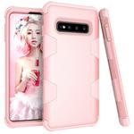 Contrast Color Silicone + PC Shockproof Case for Galaxy S10+ (Rose Gold)