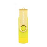 MicroDrive 32GB USB 2.0 Mobile Computer Dual-use Rotating OTG Metal U Disk (Yellow)