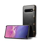 Oil Wax Cowhide Horizontal Flip Leather Case for Galaxy S10+, with Card Slots & Wallet
