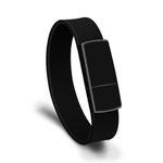 MicroDrive 32GB USB 2.0 Fashion Bracelet Wristband U Disk (Black)