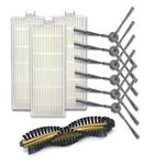 XI216 A Pair K614 Side Brushes + 3 PCS I207 Filters +I202 Main Brush Sets for ILIFE A4
