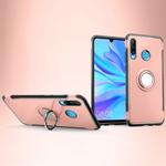 Magnetic 360 Degrees Rotation Ring Armor Phone Protective Case for Huawei P30 Lite / Nova 4e(Pink)