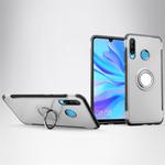 Magnetic 360 Degrees Rotation Ring Armor Phone Protective Case for Huawei P30 Lite / Nova 4e(Silver)