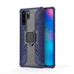 Iron Warrior Shockproof PC + TPU Protective Case for Huawei P30 Pro, with Ring Holder (Dark Blue)