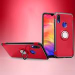 Magnetic 360 Degrees Rotation Ring Armor Protective Case for Xiaomi Redmi 7 (Red)