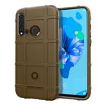 Shockproof Rugged Shield Full Coverage Protective Silicone Case for Huawei Nova 5i / P20 Lite 2019 (Brown)