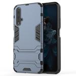 Shockproof PC + TPU Case for Huawei Honor 20, with Holder (Navy Blue)