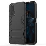 Shockproof PC + TPU Case for Huawei Honor 20 Pro, with Holder (Black)