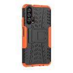 Tire Texture TPU+PC Shockproof Case for Huawei Honor 20 Pro, with Holder (Orange)