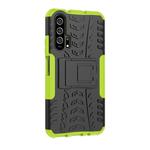 Tire Texture TPU+PC Shockproof Case for Huawei Honor 20 Pro, with Holder (Green)