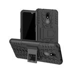 Tire Texture TPU+PC Shockproof Case for Nokia 3.2, with Holder (Black)