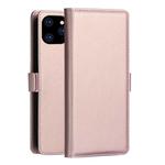 DZGOGO MILO Series PC + PU Horizontal Flip Leather Case for iPhone 11 Pro, with Holder & Card Slot & Wallet (Rose Gold)
