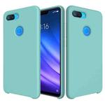 Solid Color Liquid Silicone Dropproof Protective Case for Xiaomi Mi 8 Lite (Blue)