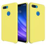 Solid Color Liquid Silicone Dropproof Protective Case for Xiaomi Mi 8 Lite (Yellow)