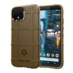 Shockproof Protector Cover Full Coverage Silicone Case for Google Pixel 4 (Brown)