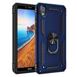 For Xiaomi Redmi 7A Armor Shockproof TPU + PC Protective Case with 360 Degree Rotation Holder (Blue)