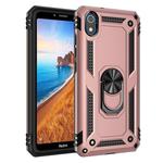 For Xiaomi Redmi 7A Armor Shockproof TPU + PC Protective Case with 360 Degree Rotation Holder (Rose Gold)