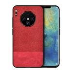 For Huawei Mate 30 Pro Shockproof Splicing PU + Cloth Texture PC + TPU Protective Case (Red)