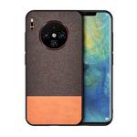 For Huawei Mate 30 Pro Shockproof Splicing PU + Cloth Texture PC + TPU Protective Case (Brown)