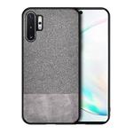 For Galaxy Note 10 Pro / Note 10+ Shockproof Splicing PU + Cloth Texture PC + TPU Protective Case (Grey)