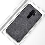 For Xiaomi Redmi Note 8 Pro Shockproof Cloth Texture PC + TPU Protective Case (Grey)