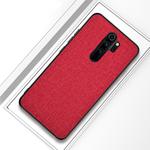 For Xiaomi Redmi Note 8 Pro Shockproof Cloth Texture PC + TPU Protective Case (Red)