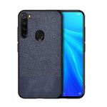 For Xiaomi Redmi Note 8 Shockproof Splicing PU + Cloth Texture PC + TPU Protective Case (Blue)