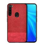 For Xiaomi Redmi Note 8 Shockproof Splicing PU + Cloth Texture PC + TPU Protective Case (Red)