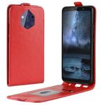 R64 Texture Vertical Flip Leather Case for Nokia 9 PureView, with  Card Slots & Photo Frame (Red)